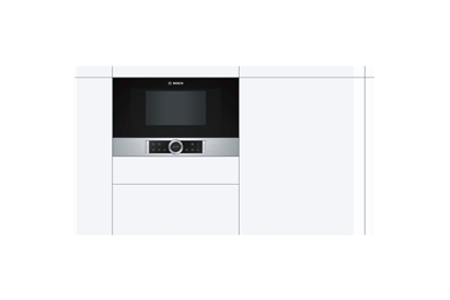 Cuptor cu microunde incorporabil Bosch BFR634GS1, 21 l, 900 W, 7 programe, Inox 